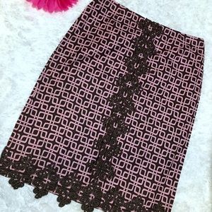 Pink and brown skirt